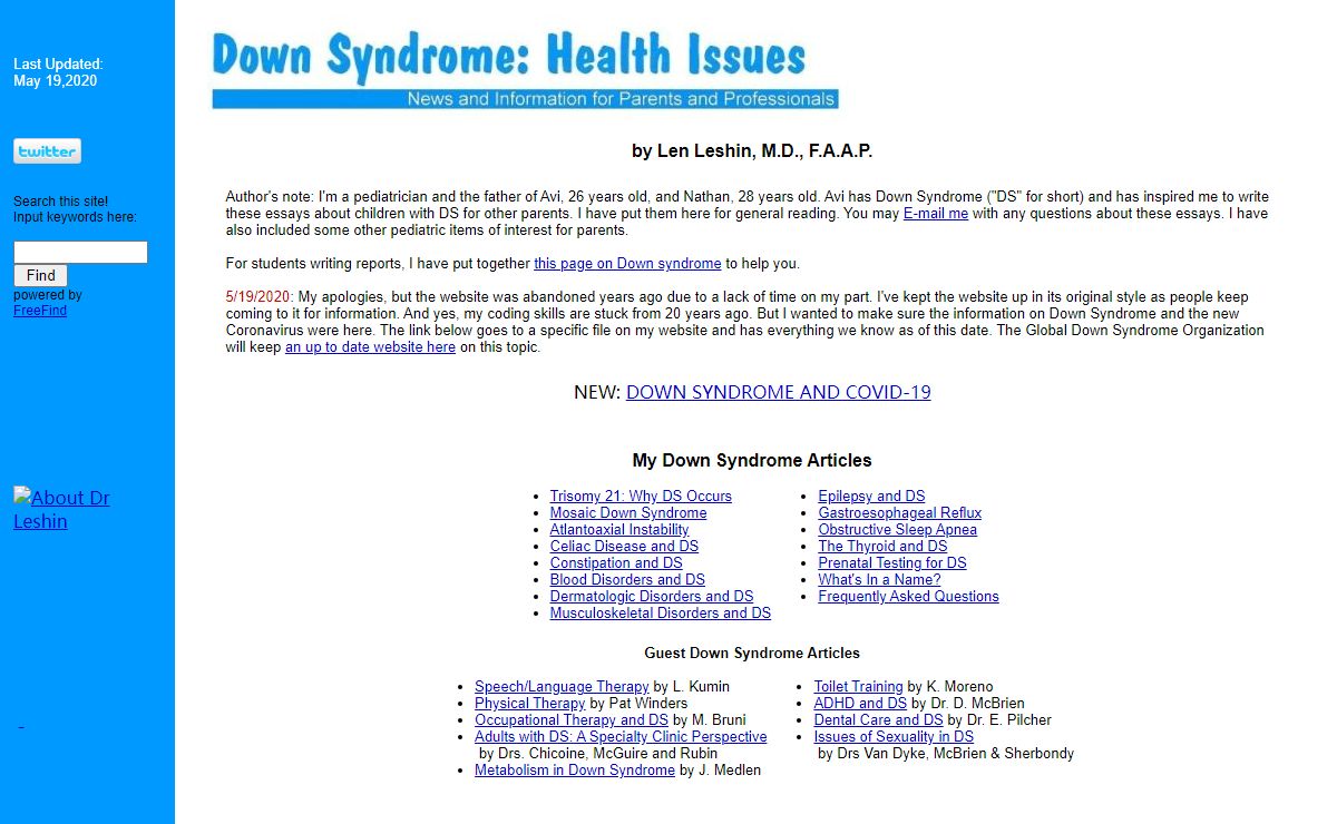 Down Syndrome: Health Issues - Medical Essays and Information