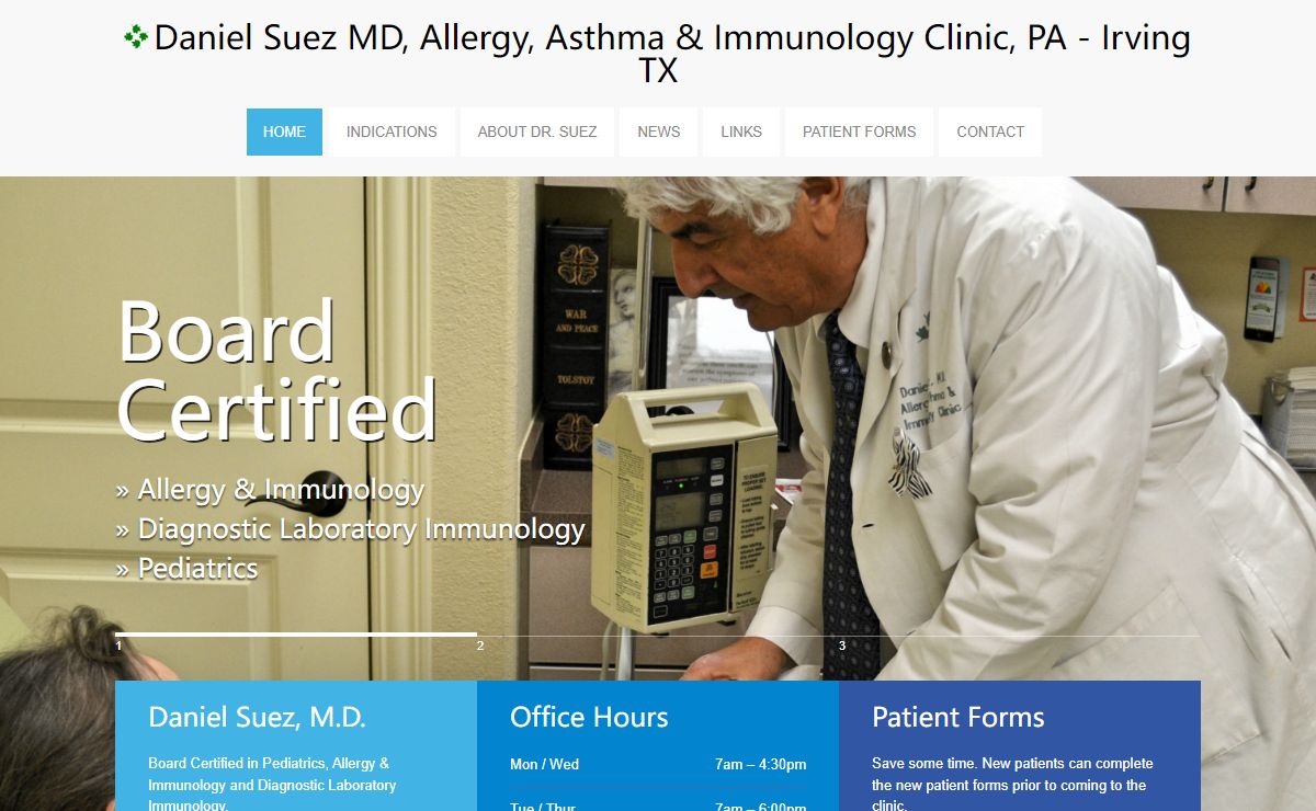 Daniel Suez MD, Allergy, Asthma & Immunology Clinic, PA - Irving TX - Daniel Suez, M.D., FAAP, FAAAAI