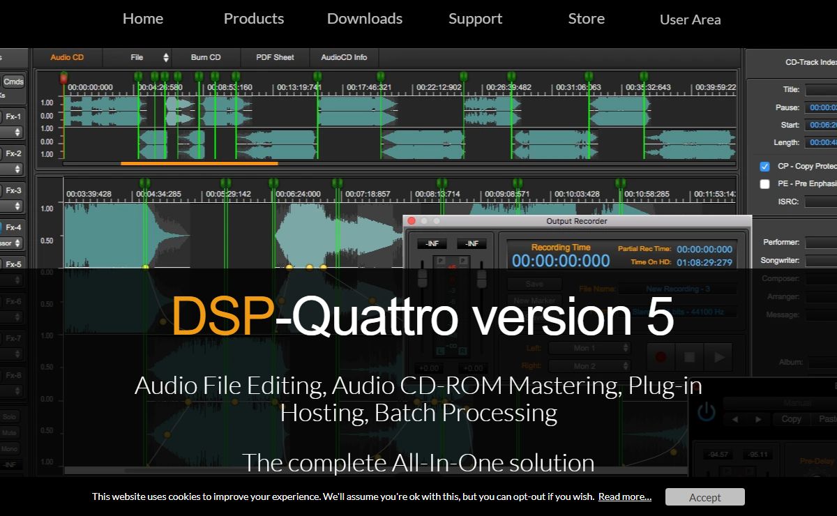 DSP-Quattro: AudioEditing, Mastering, Plug-in Host on MacOS