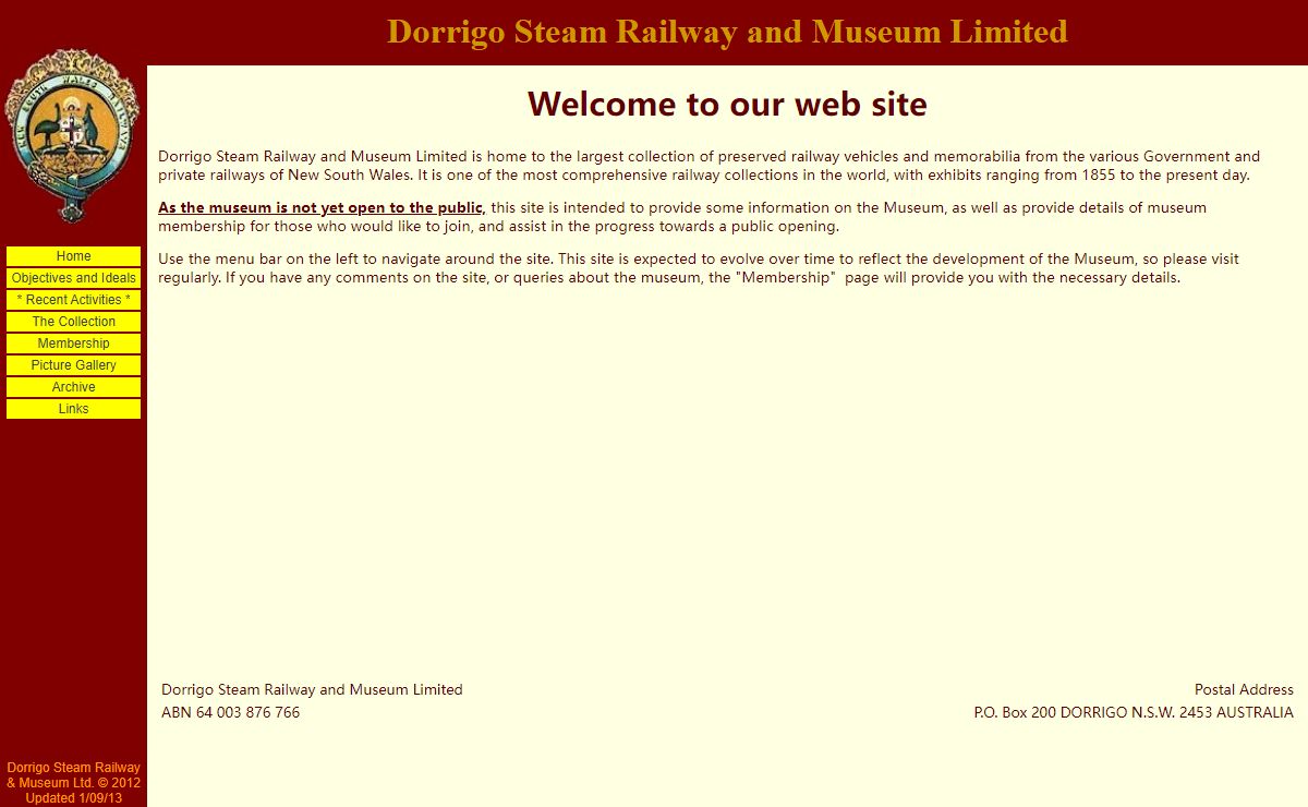 Dorrigo Steam Railway & Museum Ltd Web Site