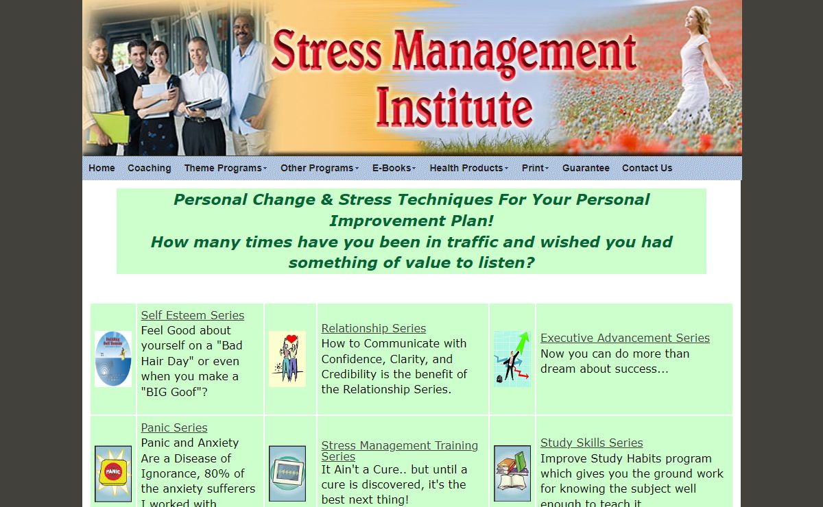 Personal Change & Stress Techniques For Personal Improvement Plan