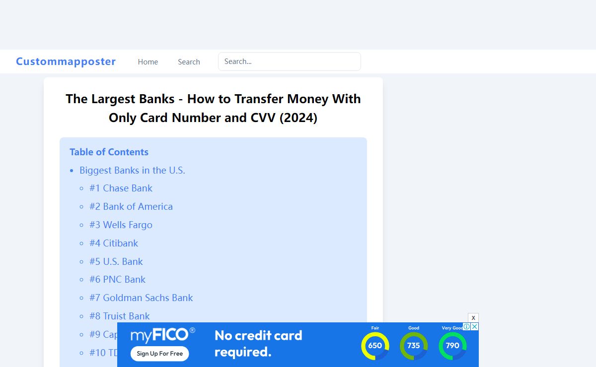 The Largest Banks - ​​How to Transfer Money With Only Card Number and CVV (2024)
