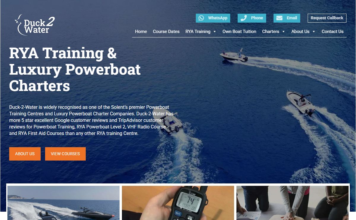 Powerboat Training School, Solent, Southampton - Duck-2-Water