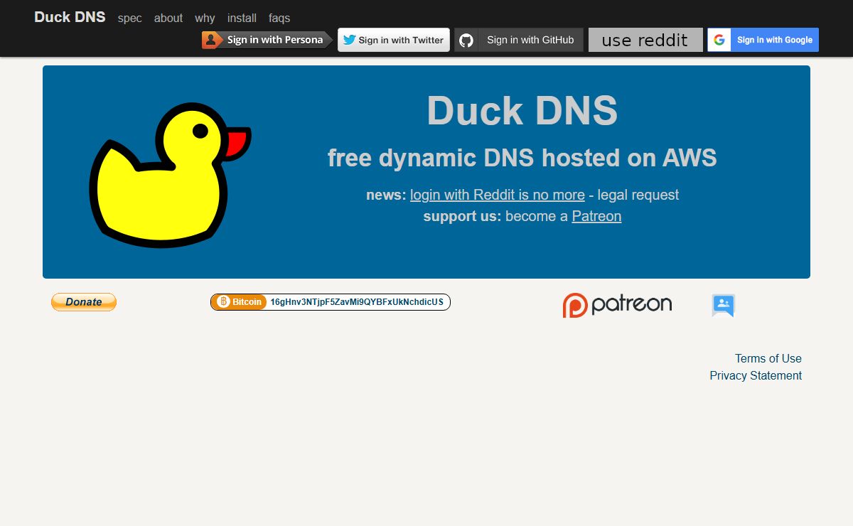 Duck DNS