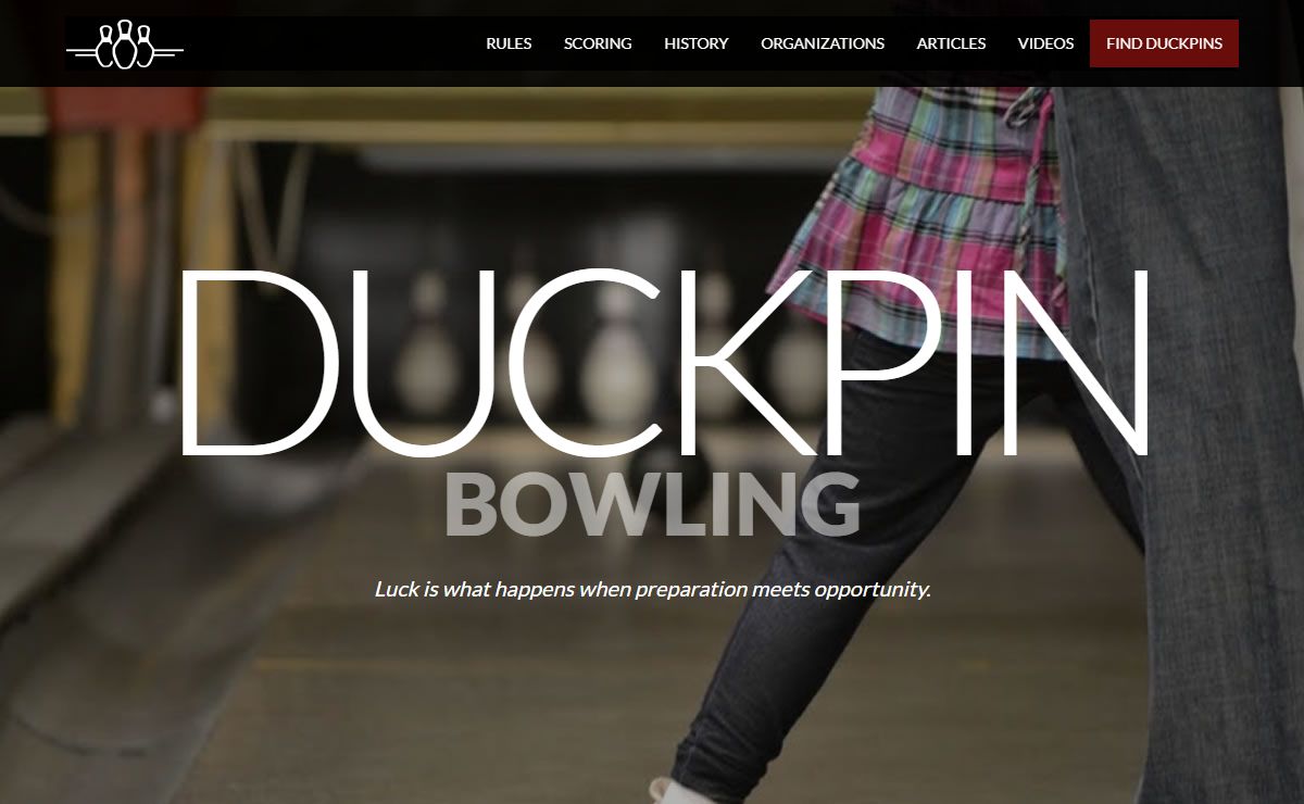 duckpins.com - Promoting our favorite sport since 1996