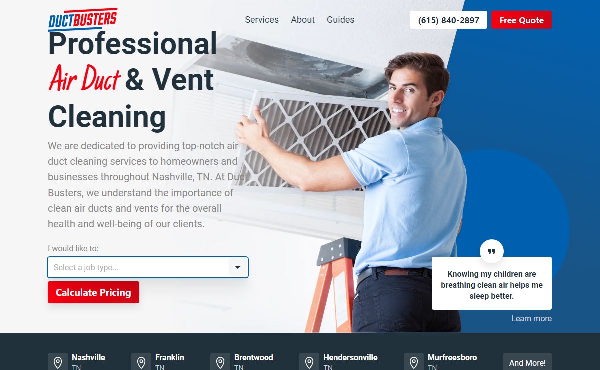 Duct Busters | Best Air Duct Cleaning Nashville