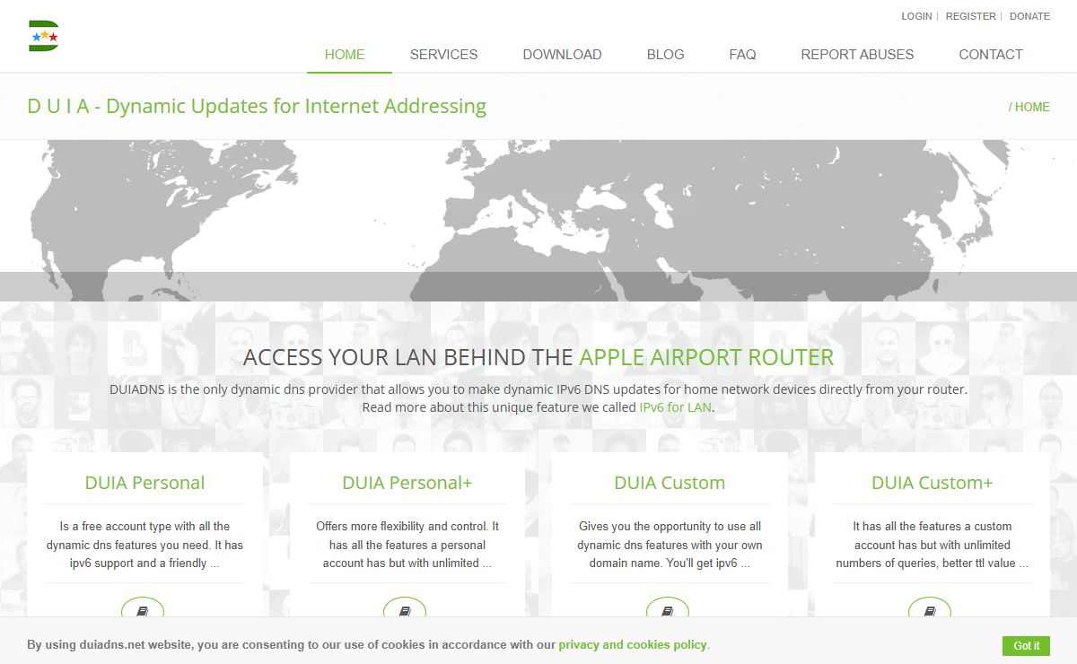 duiadns.net | Free Dynamic DNS Provider - Managed DNS - IPv6 for LAN