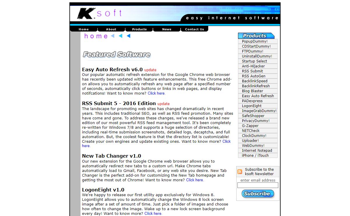 ksoft - Home of RSS Submit, G-Zapper, and Easy Internet Software