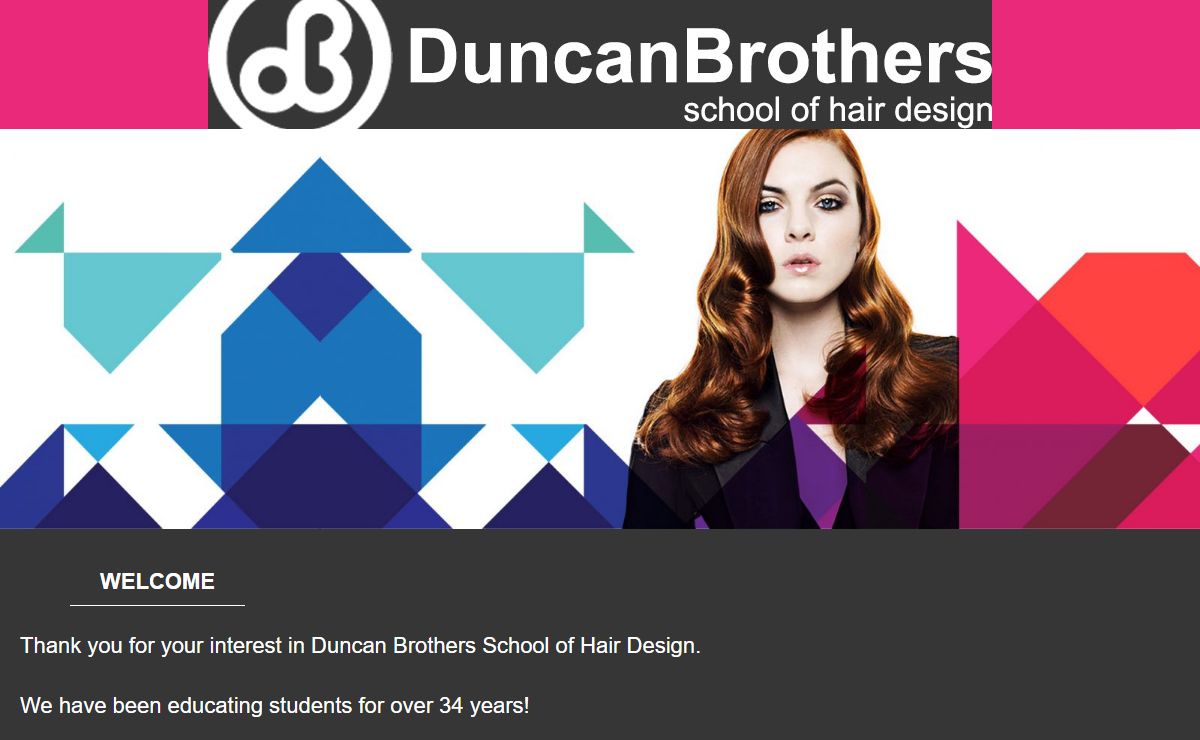 Welcome | Duncan Brothers - School of Hair Design