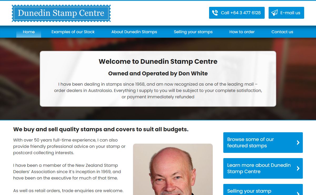 Home - Stamp supplier and dealer based in Dunedin, New Zealand - Dunedin Stamp Centre