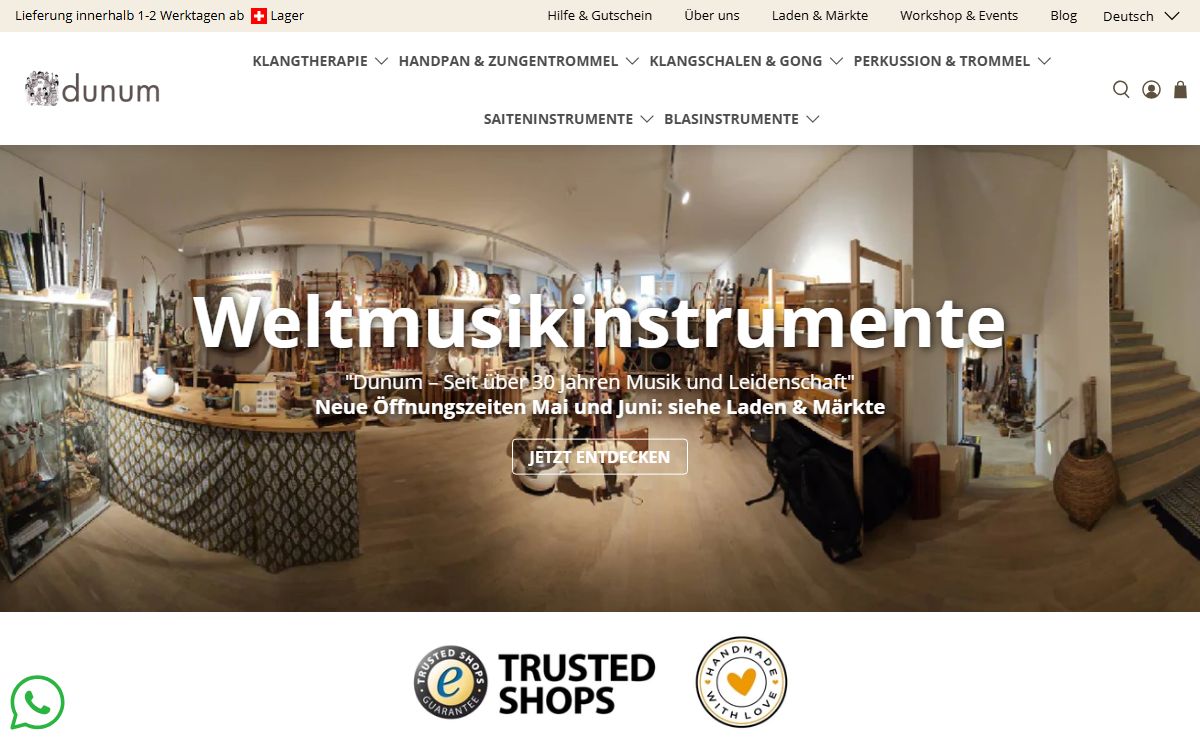 Dunum.ch: Dein Experte für nachhaltige Musikinstrumente