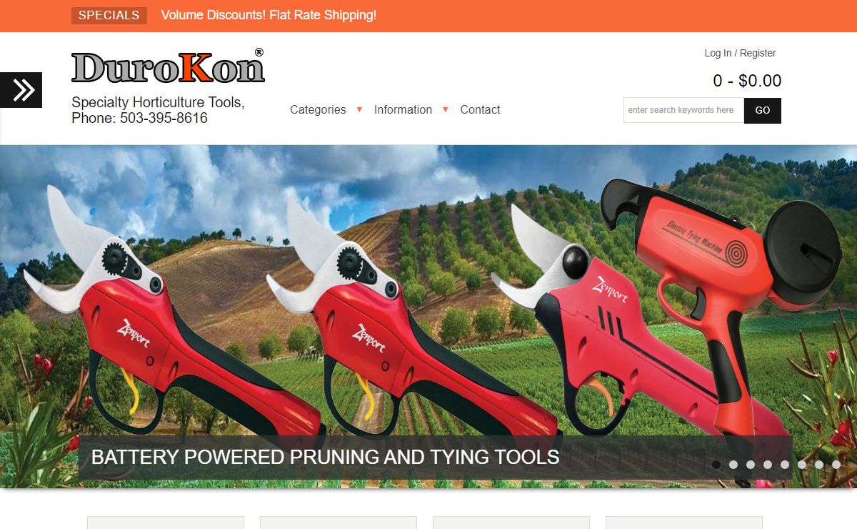 DuroKon.com, Discount Tools & Supplies for Farm, Garden, Greenhouse, Landscape, Nursery, Orchard & Vineyard