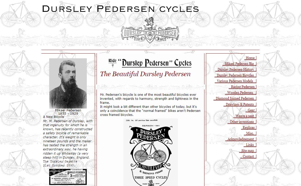Dursley Pedersen Bicycle Homepage - The ultimate site of Dursley Pedersen cycles