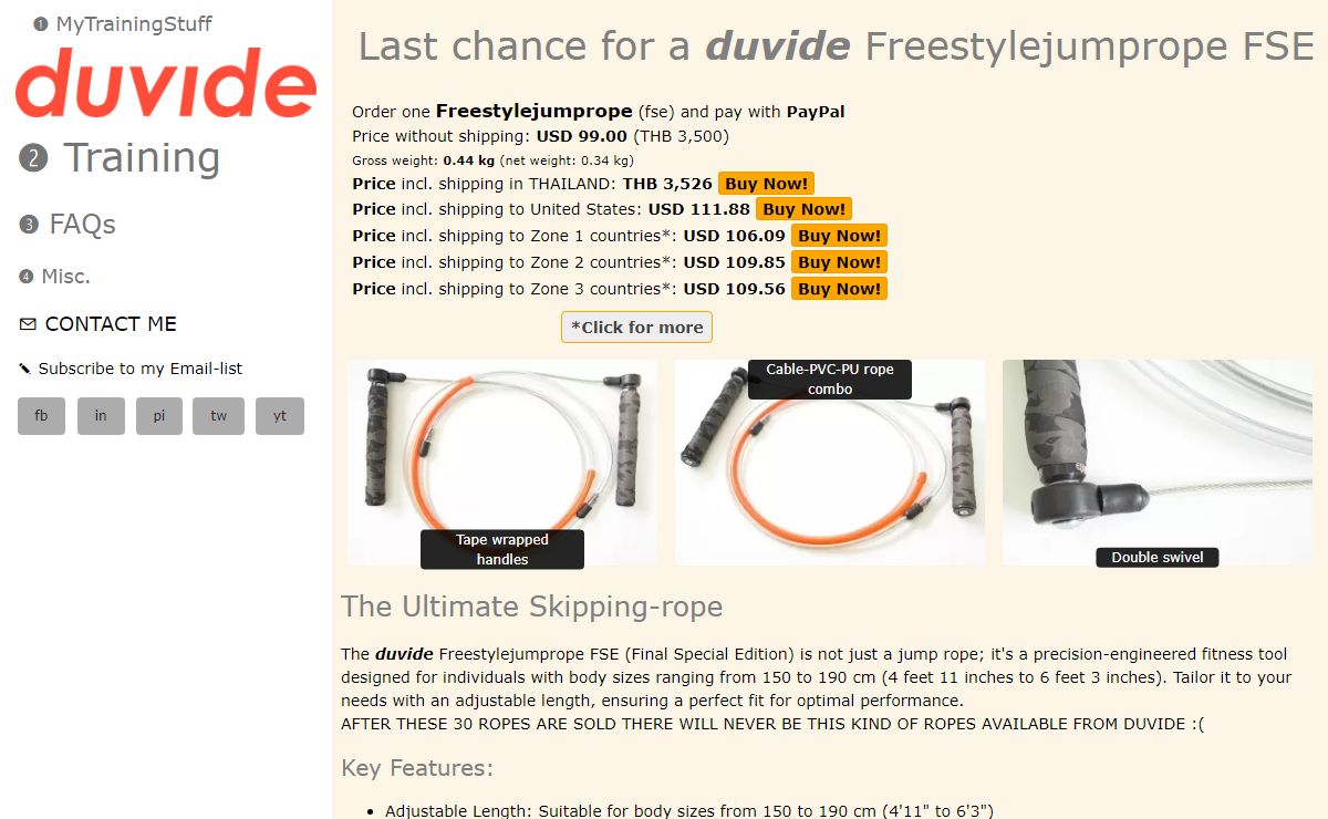 duvide Freestylejumprope FSE