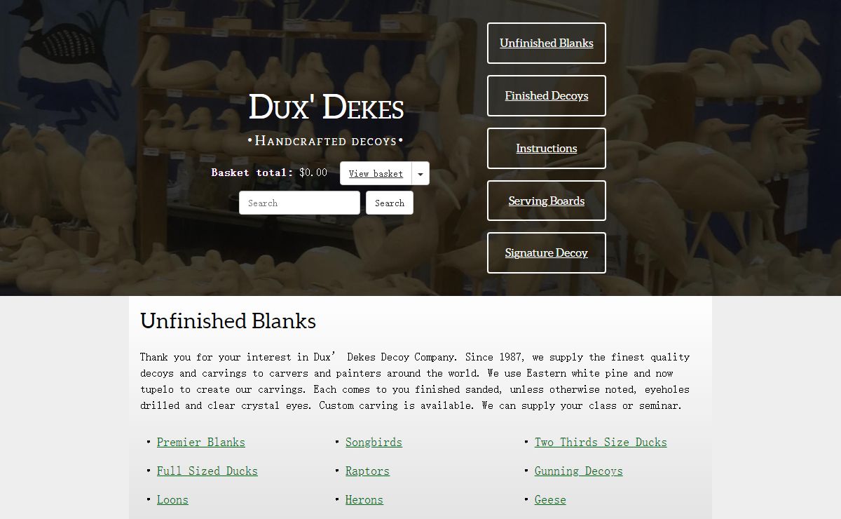 Dux' Dekes - Handcrafted decoys