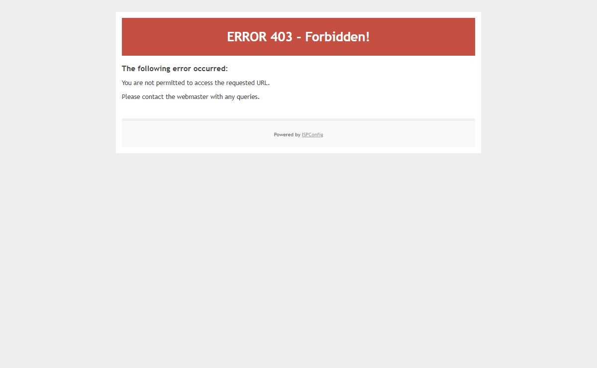 ERROR 403 - Forbidden!
