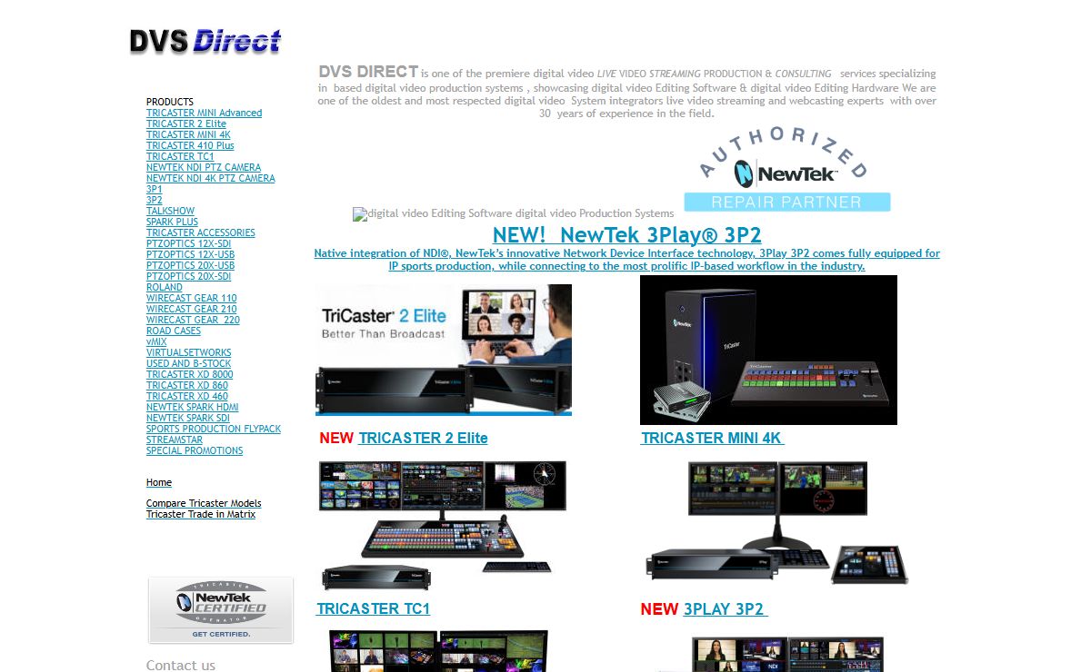 Newtek Tricaster products