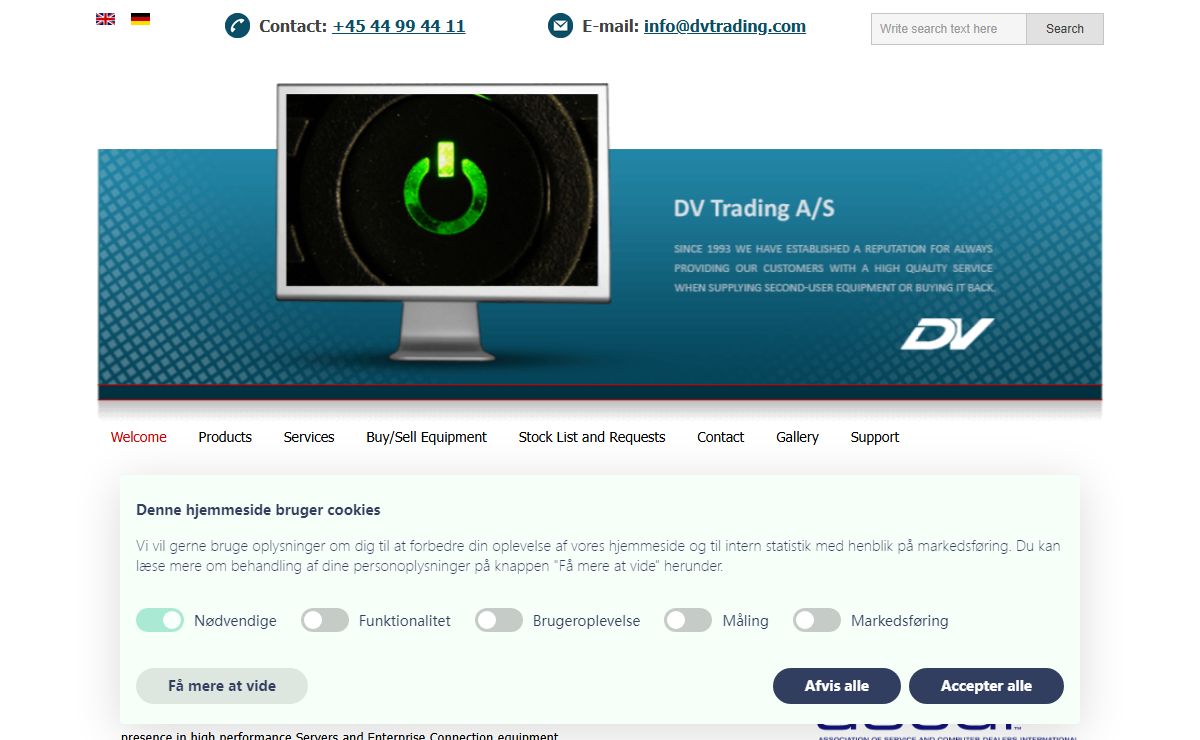 Welcome to DV Trading A/S - DV Trading A/S