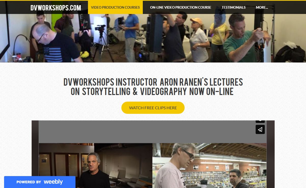 DVWORKSHOPS.COM - "Hands-on" Video Production Courses