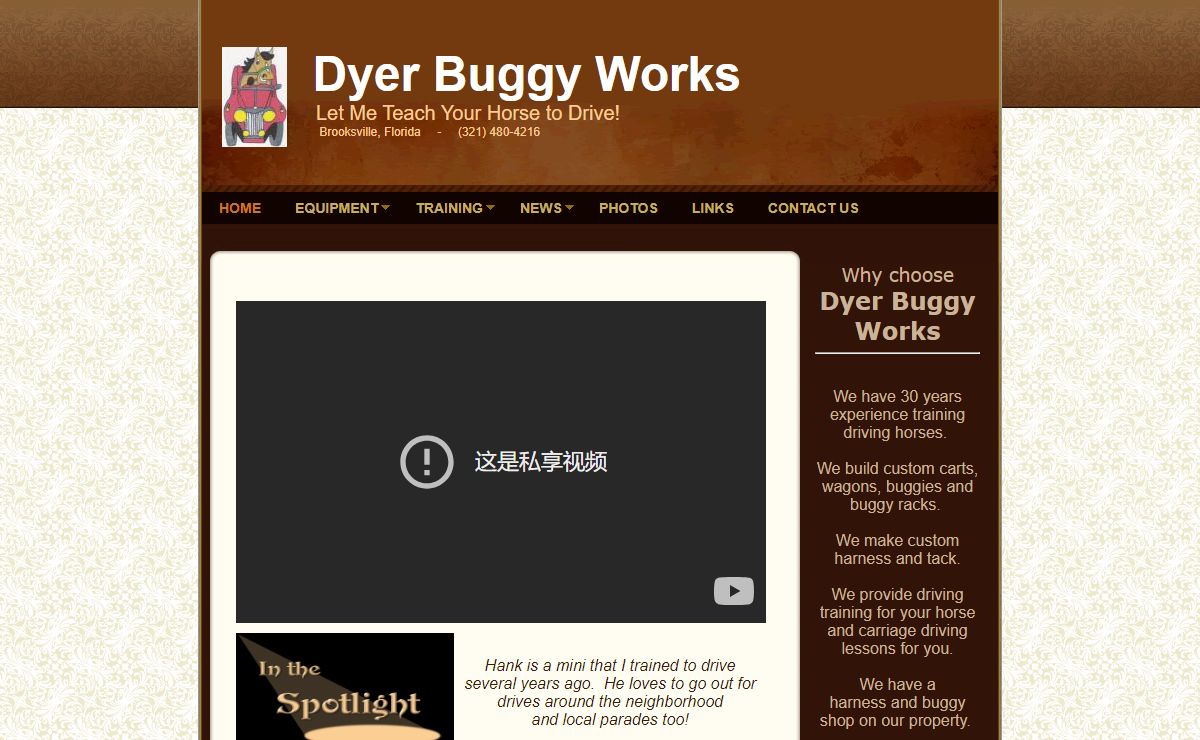 Dyer Buggy Works - Why choose Dyer Buggy Works  We have 30 years experience training driving horses.  We build custom carts, wagons, buggies and buggy racks.  We make custom harness and tack. We provide driving training for your horse and carriage driving lessons for you. We have a harness and buggy shop on our property.   MADE IN THE USA  Now accepting credit cards     