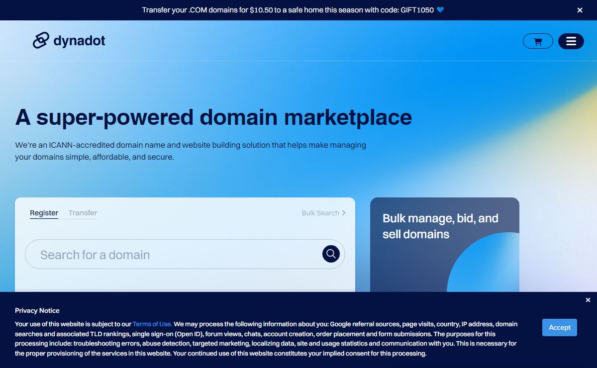 Buy a Domain Name - Register, Manage, and Save More | Dynadot