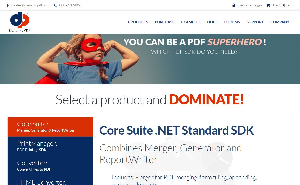 Dynamic PDF | .NET (C#, VB.NET), COM & Java PDF Libraries | Components & APIs