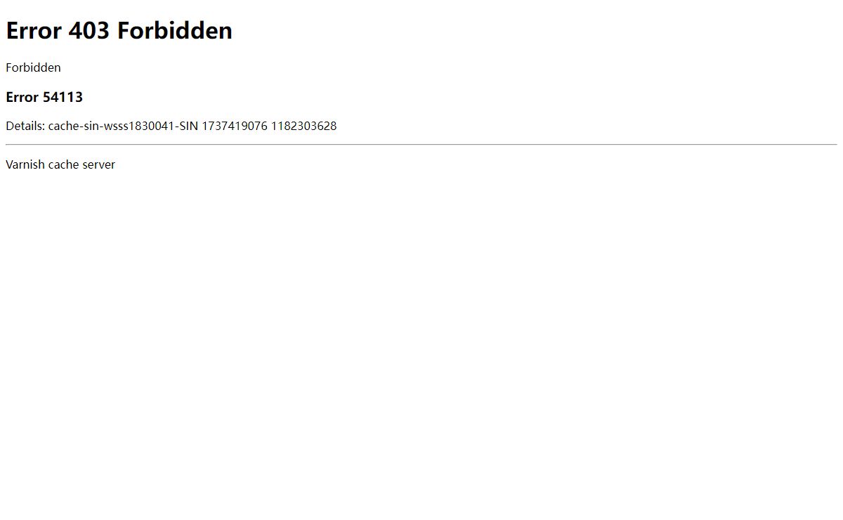 403 Forbidden