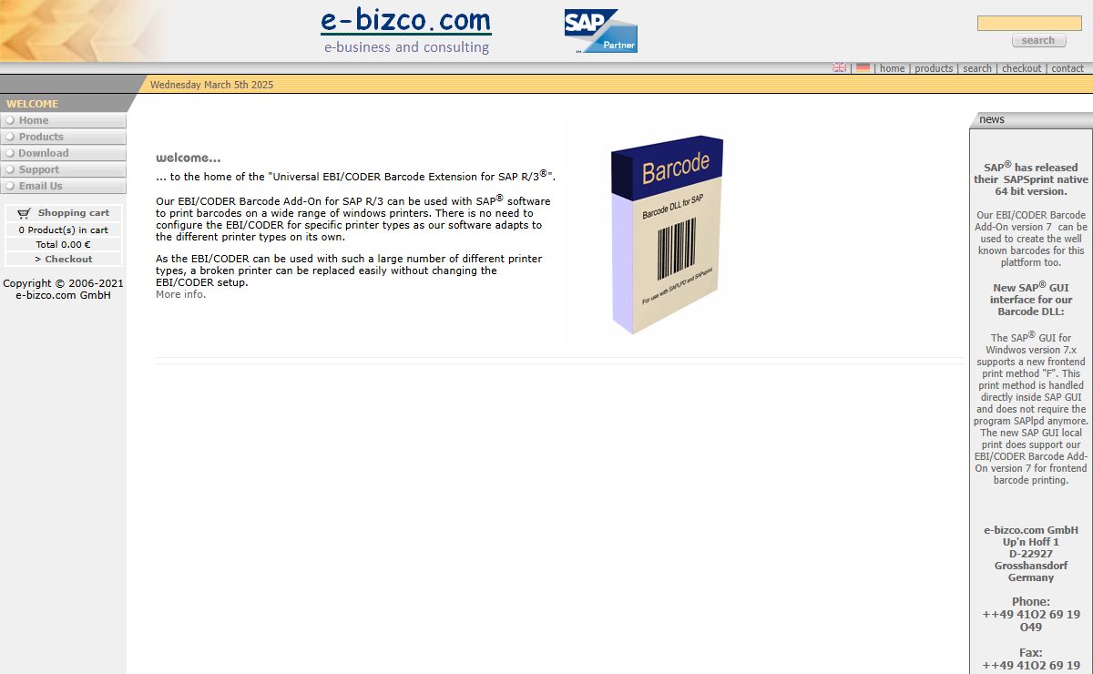SAP Barcode Add-On - Barcode Solutions for use with SAP SAPSprint and SAPlpd Home