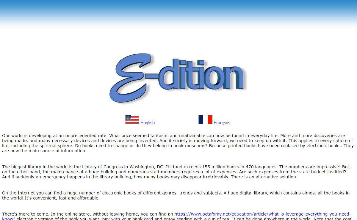 Livres virtuels différents - E-dition - ebooks with a difference.