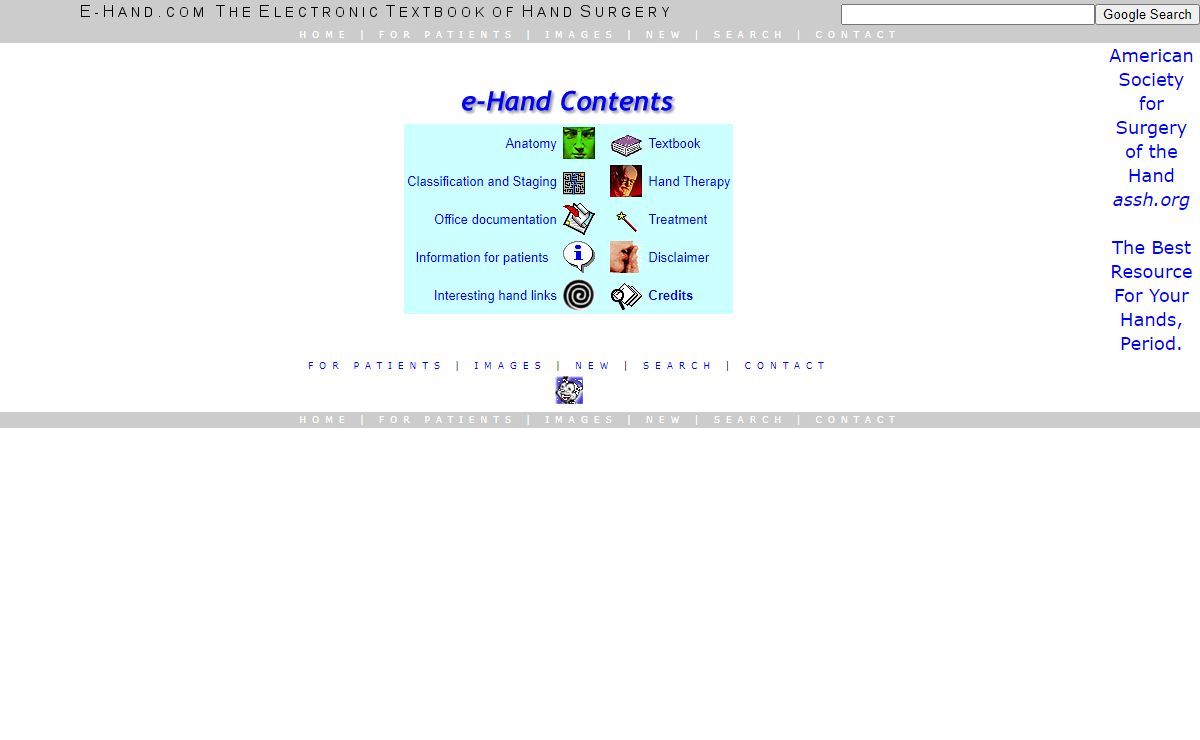 e-Hand The Electronic Textbook of Hand Surgery