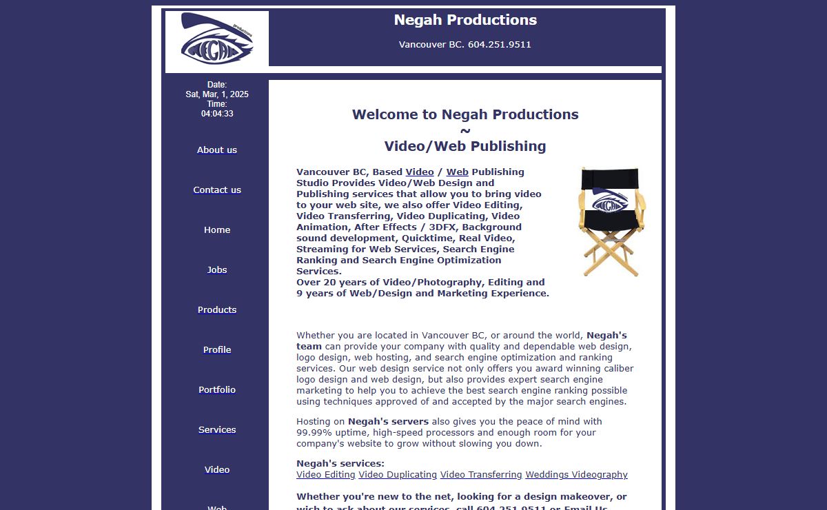 WEB DESIGN_Multimedia_Negah Productions-web design,animation,photos,graphics,video editing,scaning.