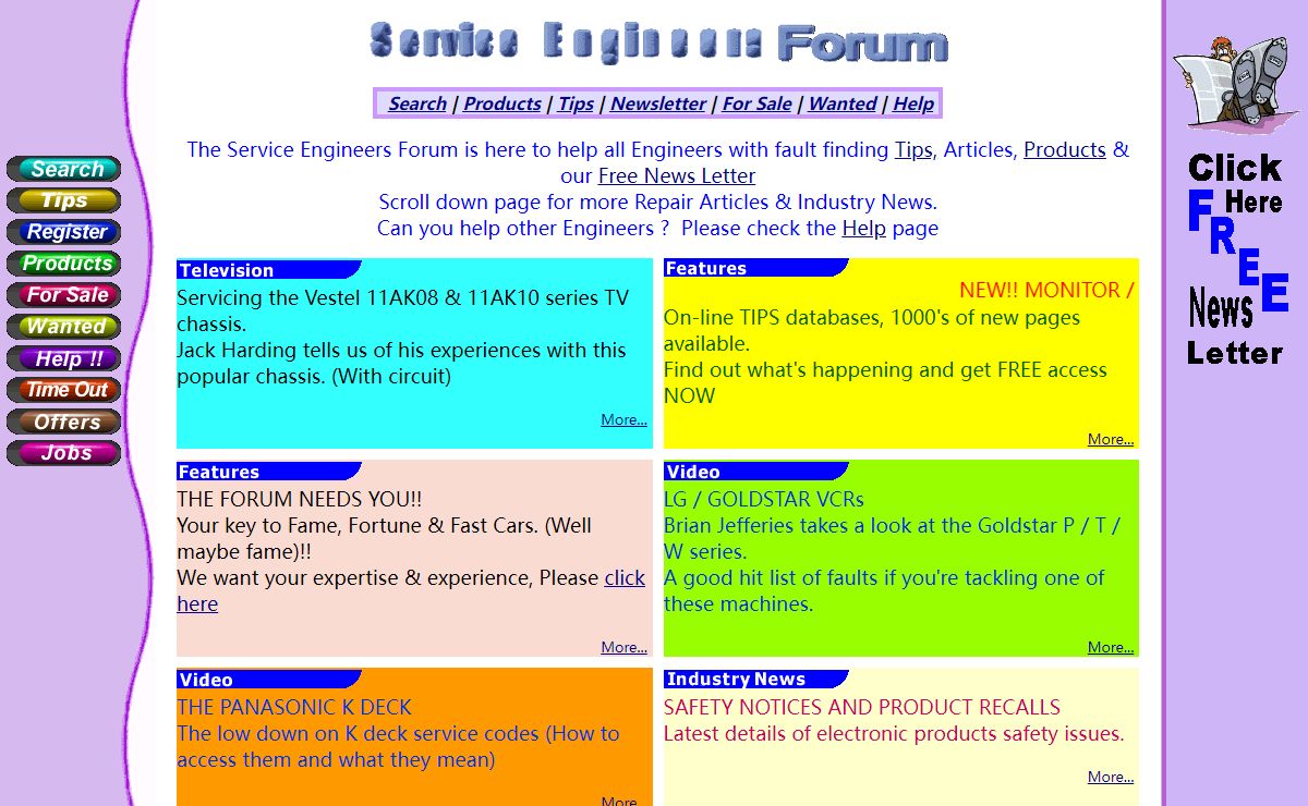 Service Engineers Forum the net home for serious repair engineers