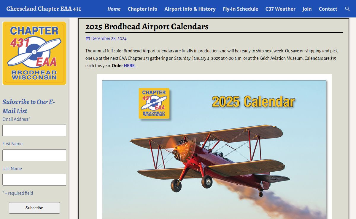 Cheeseland Chapter EAA 431