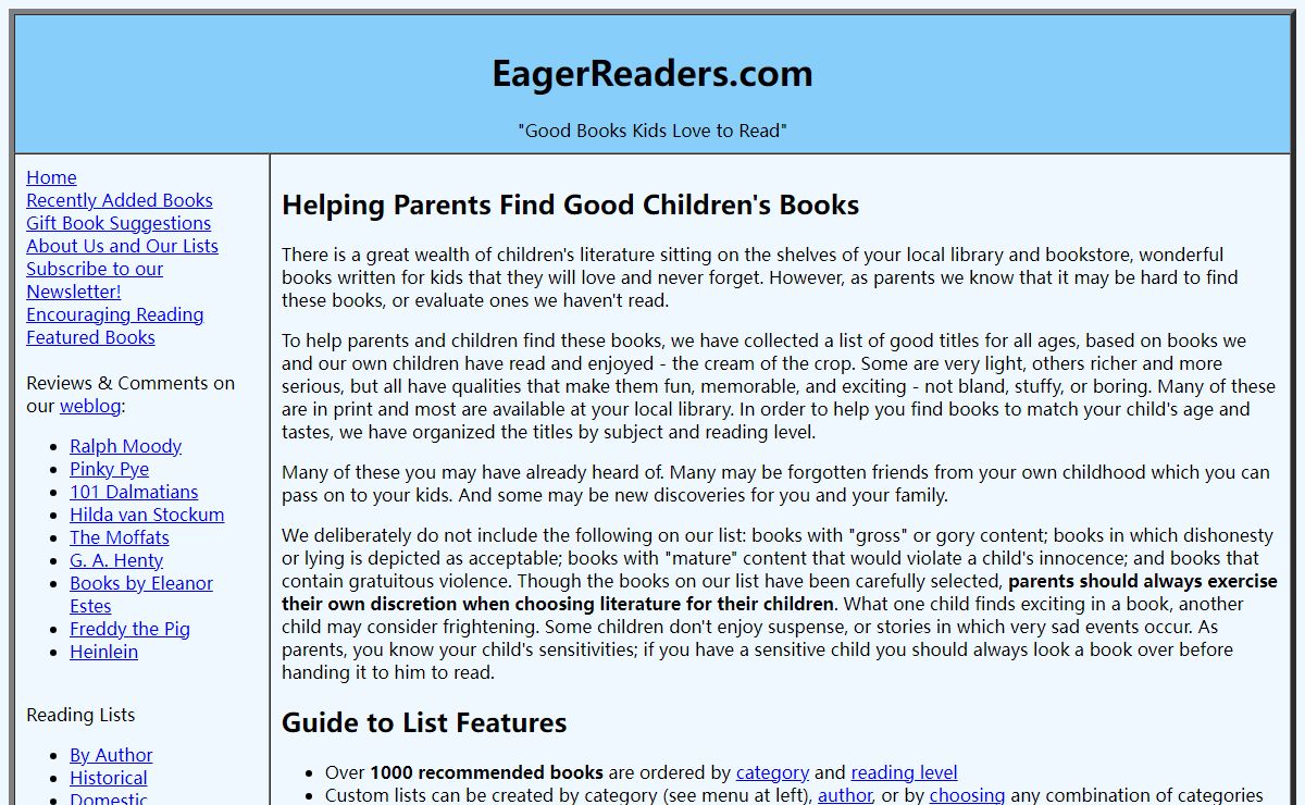 EagerReaders.com: Good Books Kids Love to Read