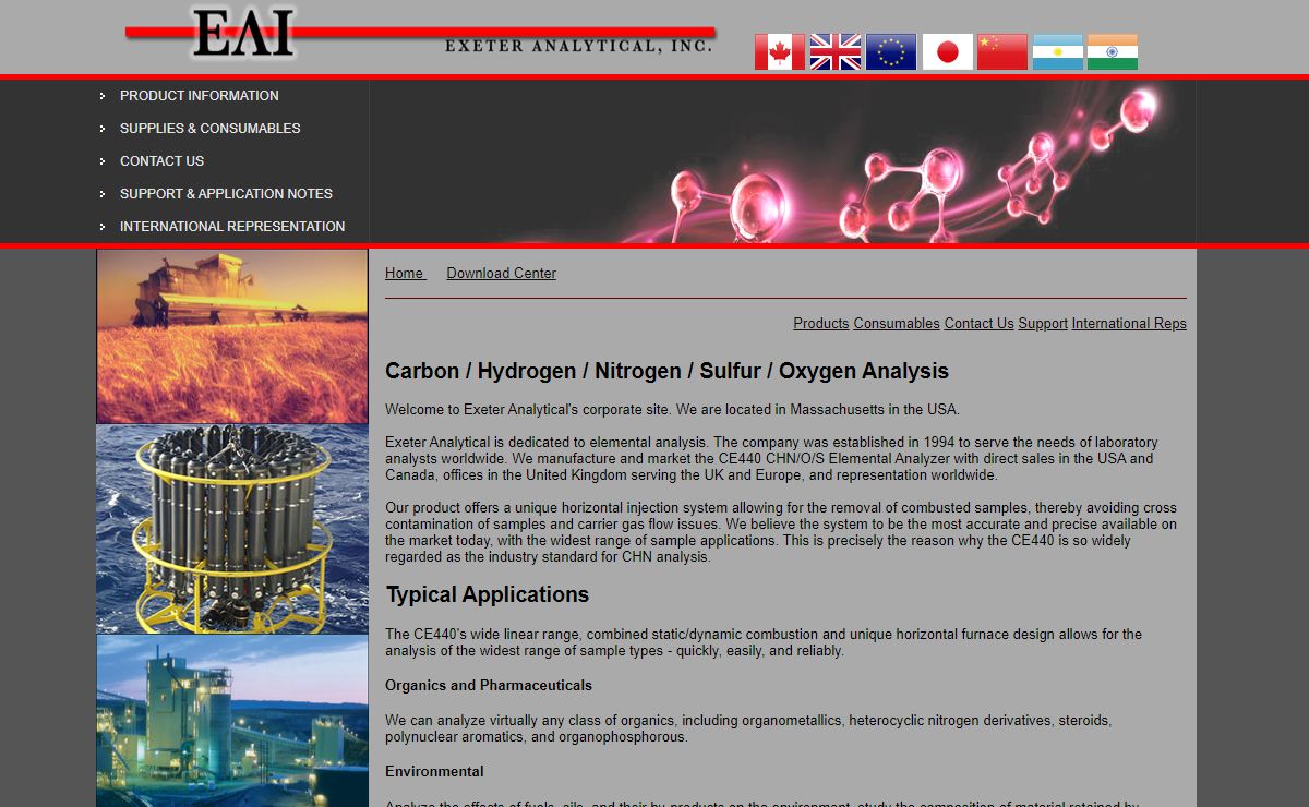 Welcome to Exeter Analytical, Inc.