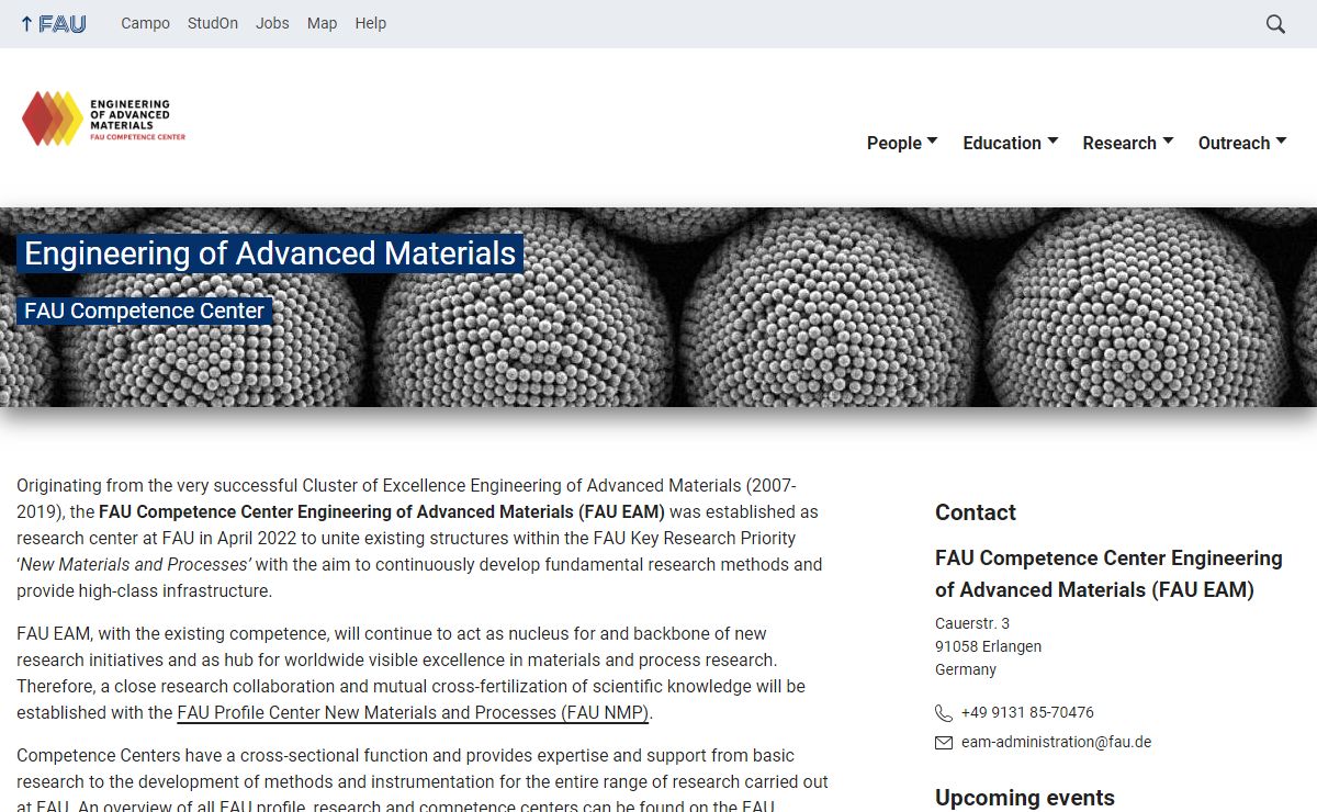 Engineering of Advanced Materials - FAU Competence Center