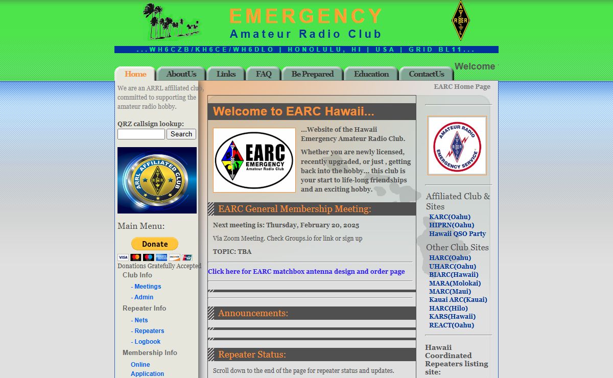 Emergency Amateur Radio Club - Hawaii