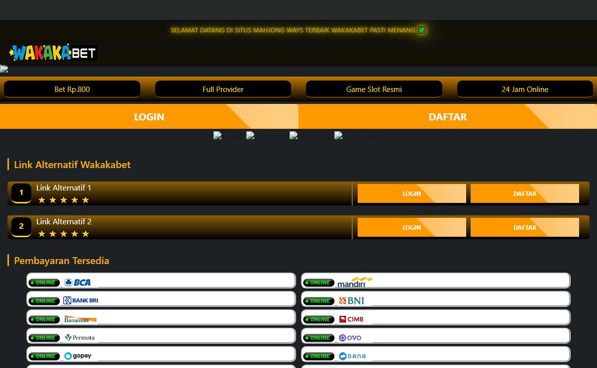 WAKAKABET: Bandar Slot Online Mahjong Ways Paling Populer