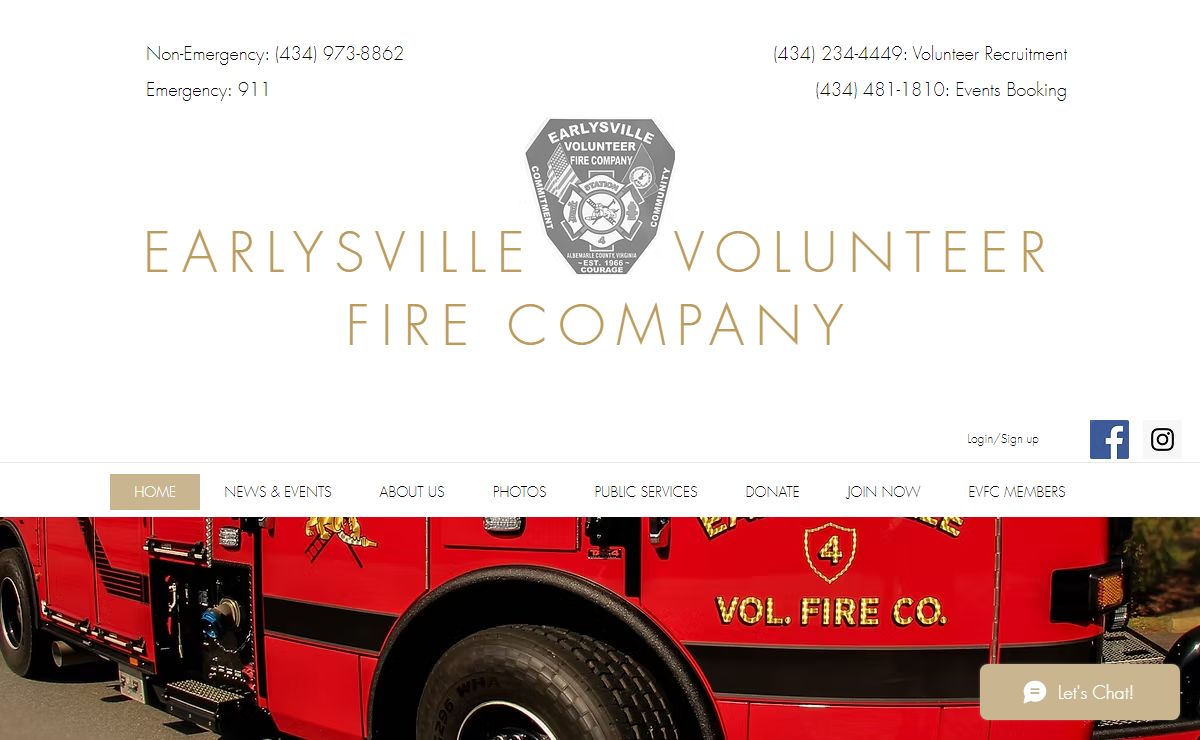 Earlysville Fire Company located in Albemarle County, Virginia