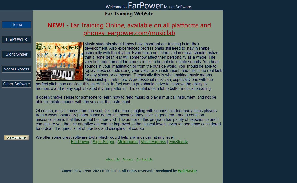 Ear Training WebSite