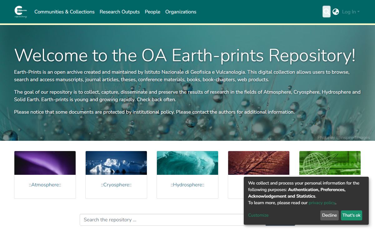 EarthprintsDSpace-Cris7 :: Home