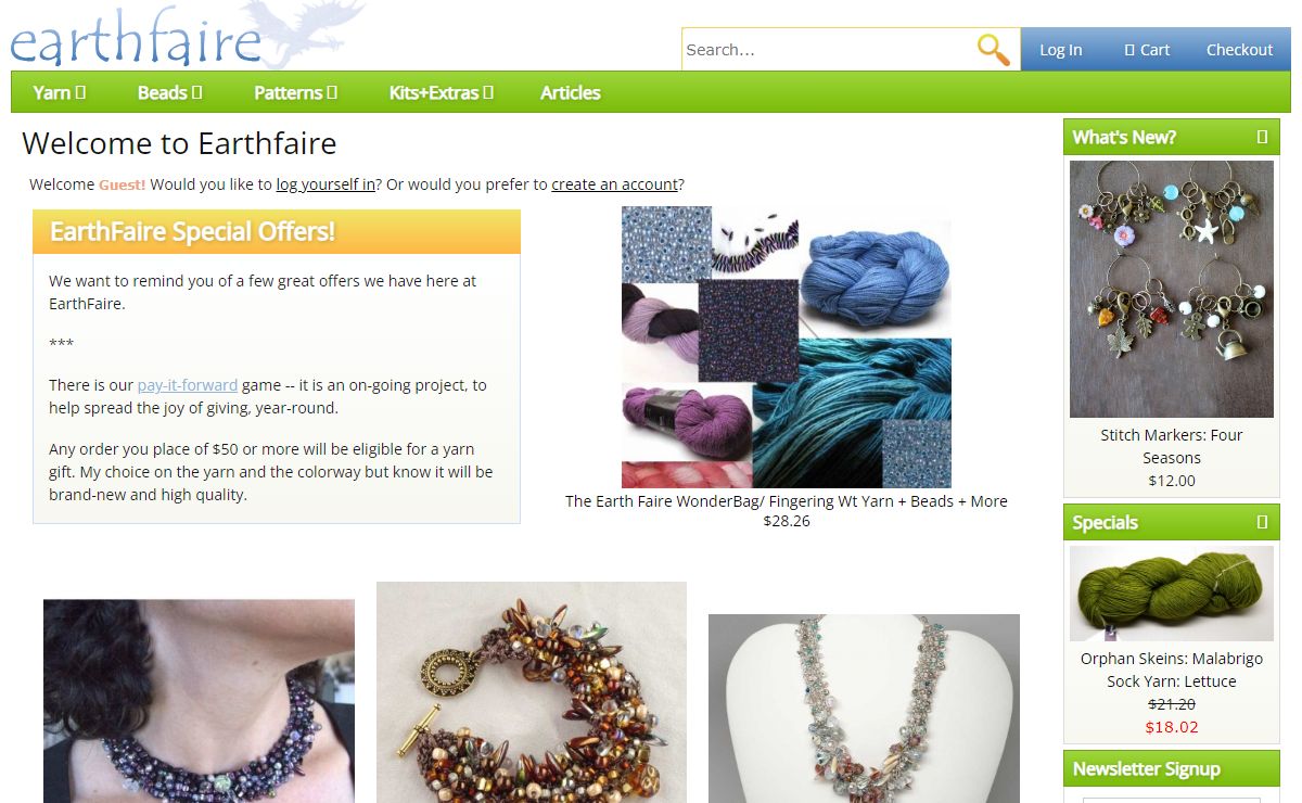 Earthfaire - Yarn, Beads, Knitting Kits, Patterns