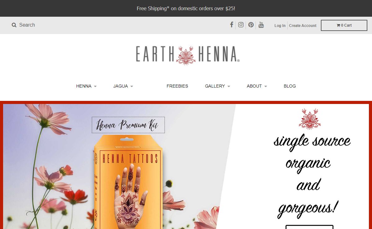 Earth Henna Temporary Tattoos | Black Jagua Body Art Kits