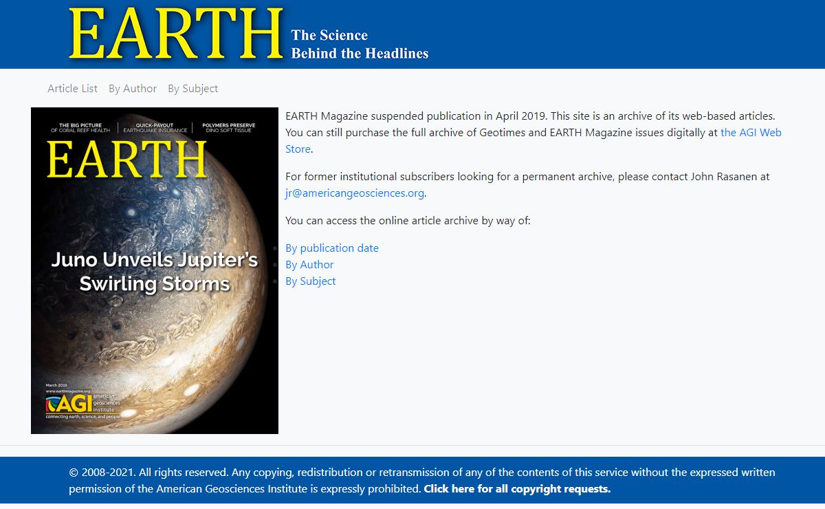 EARTH Magazine