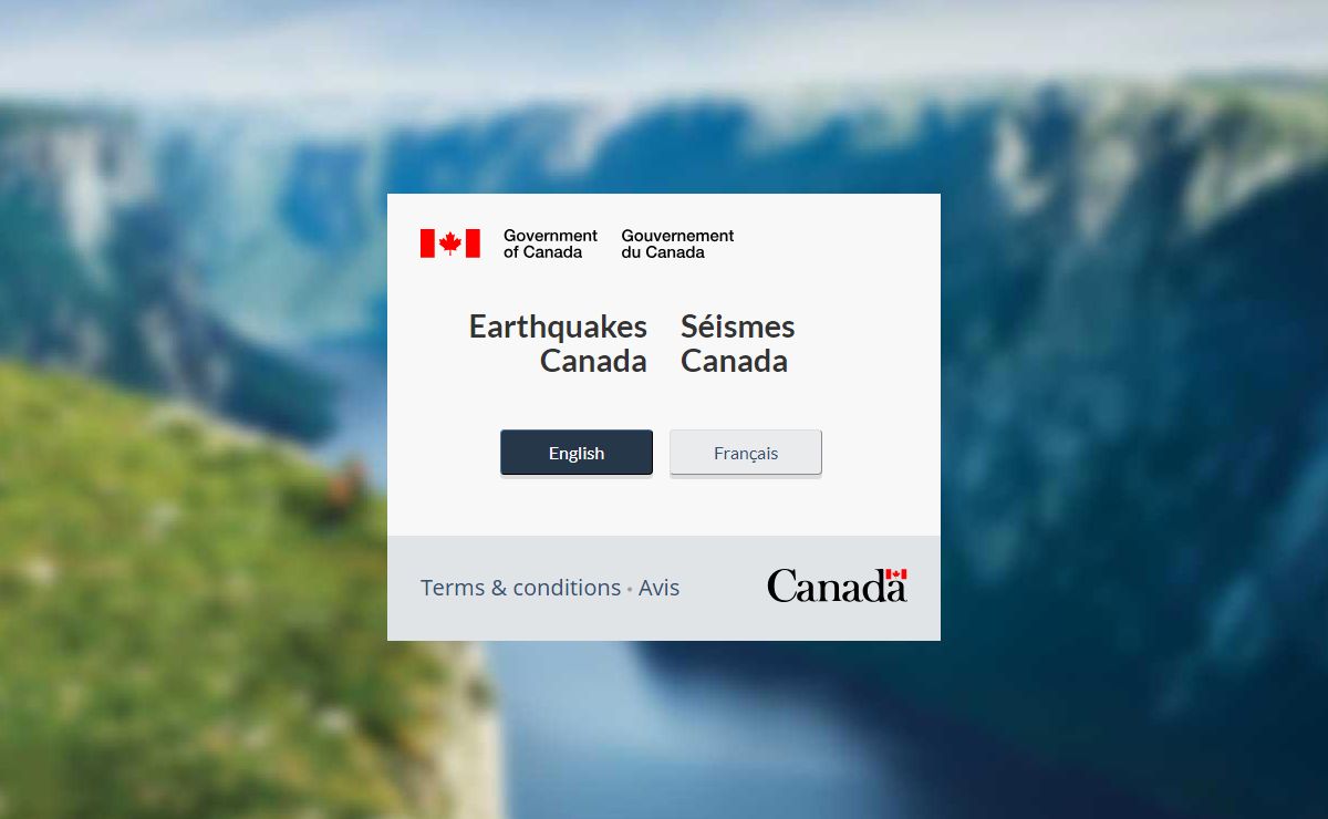 Earthquakes Canada / Séismes Canada