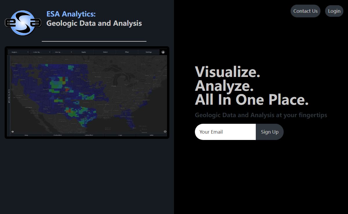 ESA: Analytics, Geological Data and Analytics