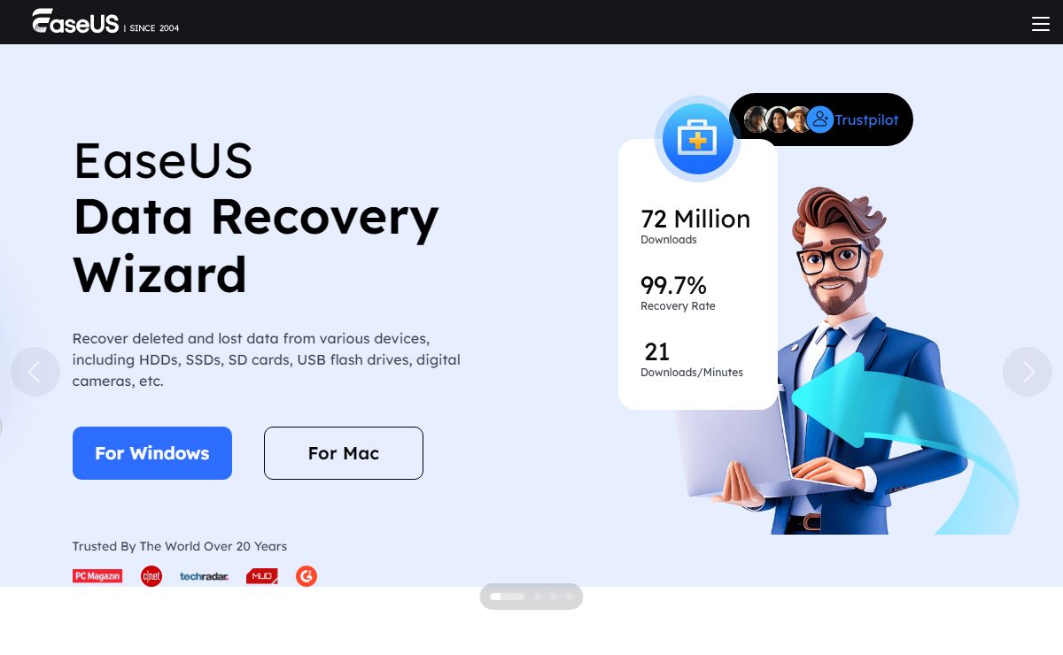 EaseUS Software | Data Recovery, Backup, Partition Manager, Data Transfer, Video Editor and Recorder.
