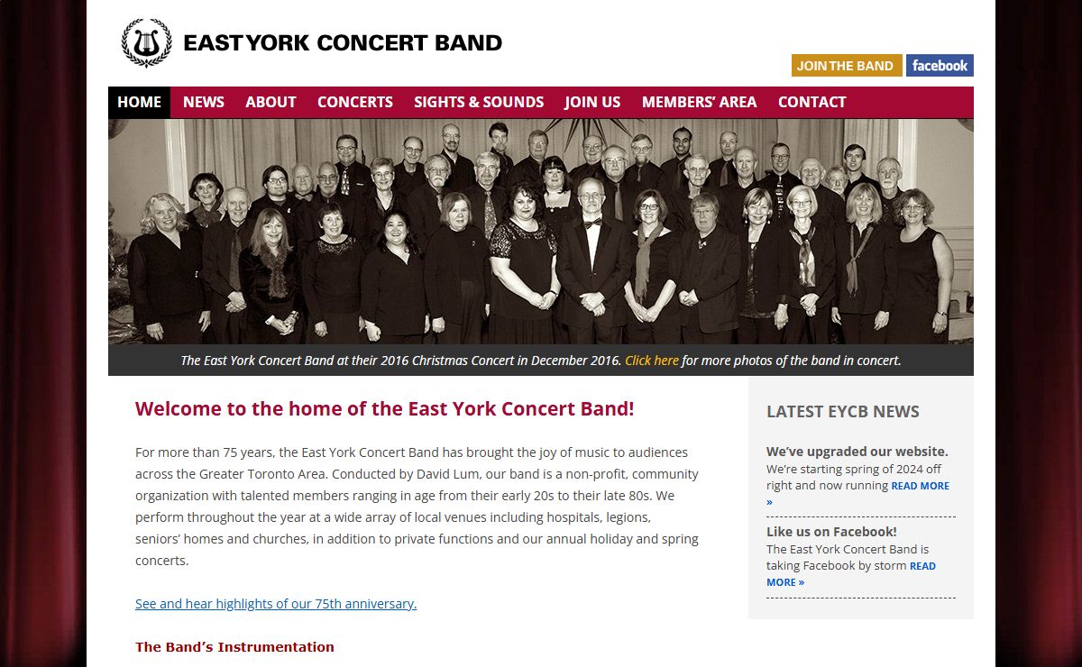 East York Concert Band | Service to our community