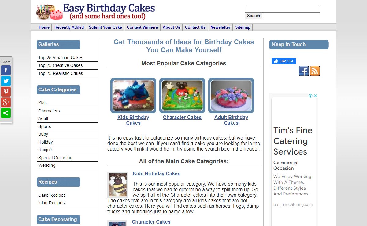 Easy Birthday Cakes - Pictures, Instructions, Ideas and Tips