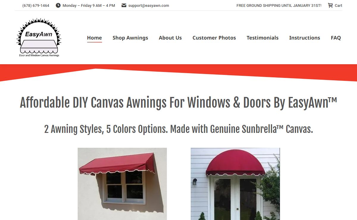DIY Canvas Awnings for Windows and Doors From $269 | EasyAwn